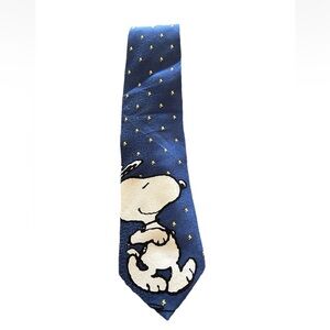 Snoopy Peanuts By Schultz, Men's Vintage Necktie 90's With Woodstock Minis